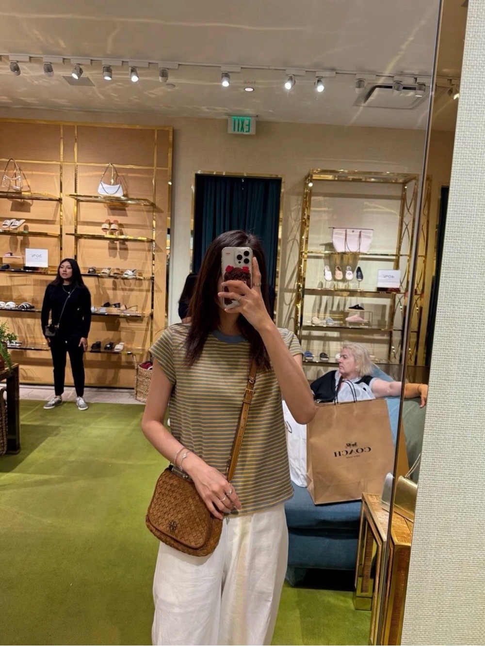 Tory Burch Thea Woven Suede Flap Crossbody in Chicroy Brown NWT - Picture 5 of 7